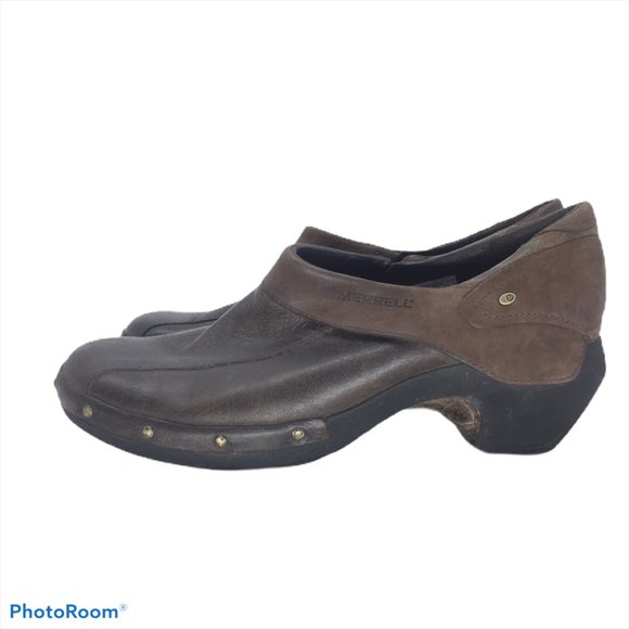 MERRELL 9.5M Ankle Shoe Brown Leather - Picture 5 of 10